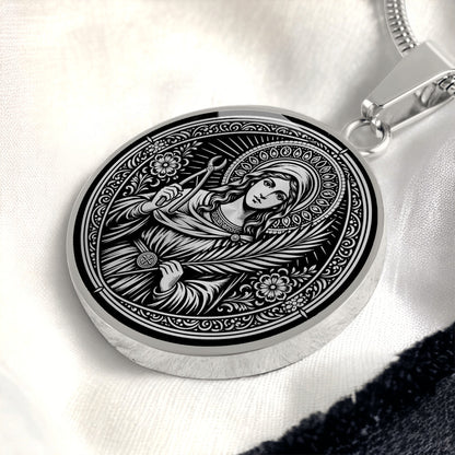 Saint Apollonia Medal Necklace – Patron Saint of Dentists & Dental Health