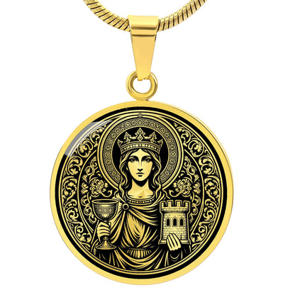 Saint Barbara Medal Necklace – Patron Saint of Architects, Engineers & Mathematicians