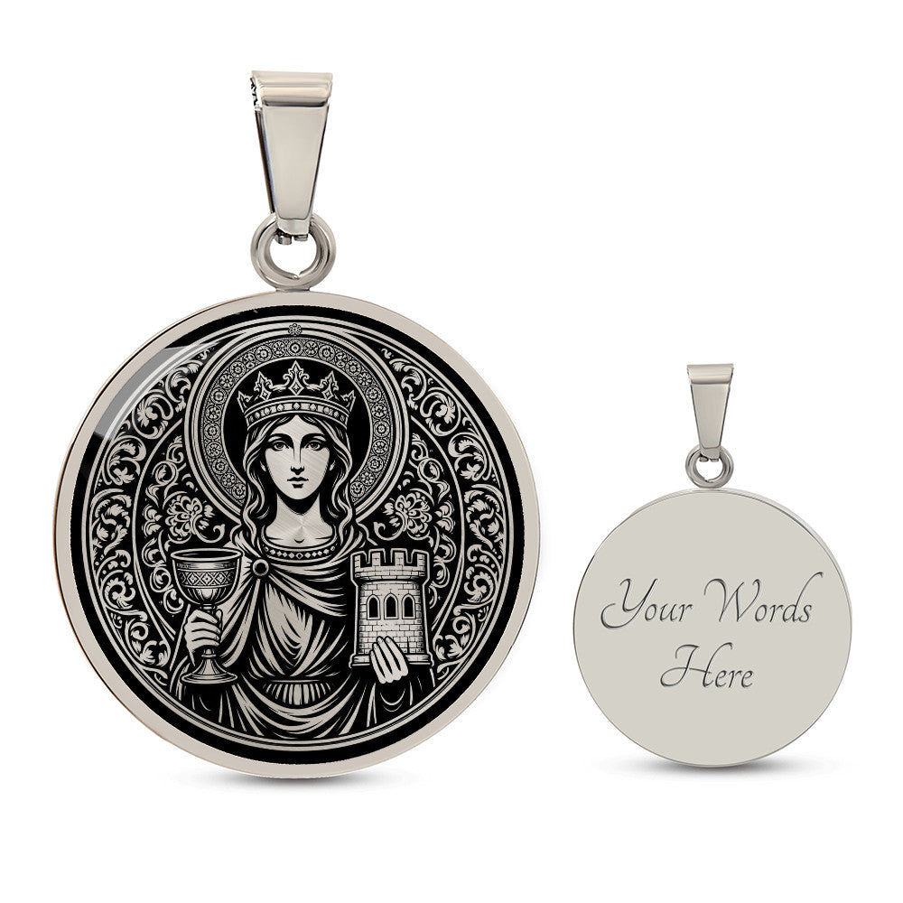 Saint Barbara Medal Necklace – Patron Saint of Architects, Engineers & Mathematicians