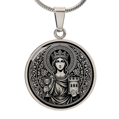 Saint Barbara Medal Necklace – Patron Saint of Architects, Engineers & Mathematicians