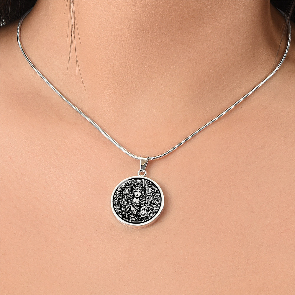 Saint Barbara Medal Necklace – Patron Saint of Architects, Engineers & Mathematicians