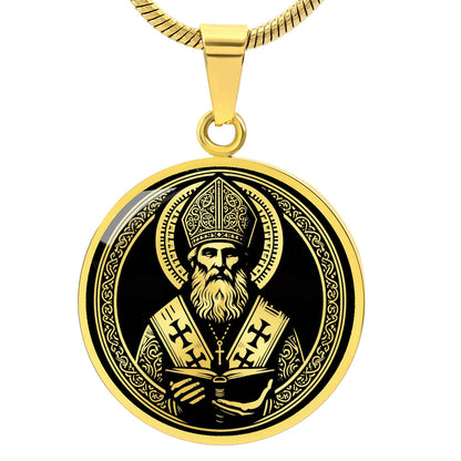 Saint Basil the Great Medal Necklace – Patron Saint of Hospital Administrators and Reformers