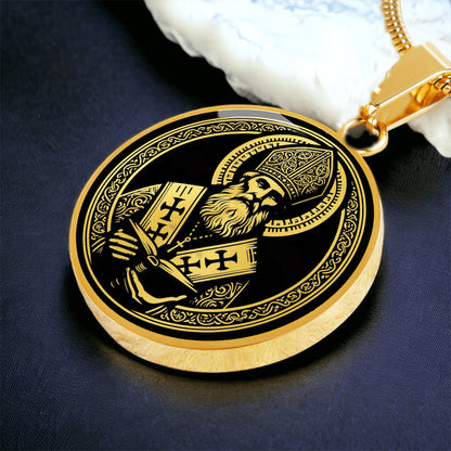 Saint Basil the Great Medal Necklace – Patron Saint of Hospital Administrators and Reformers