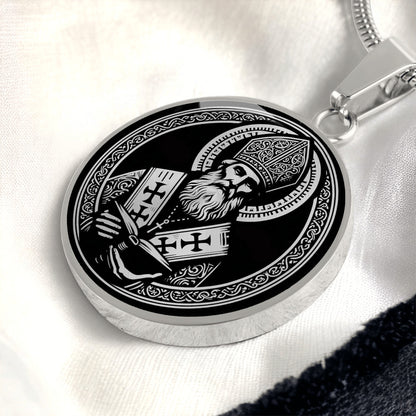 Saint Basil the Great Medal Necklace – Patron Saint of Hospital Administrators and Reformers