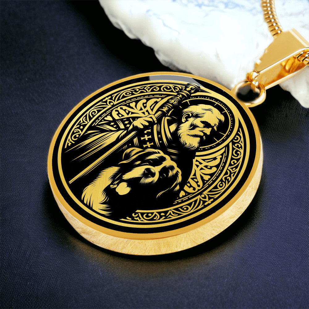 Saint Bernard of Menthon Medal Necklace – Patron Saint of Mountaineers & Skiers