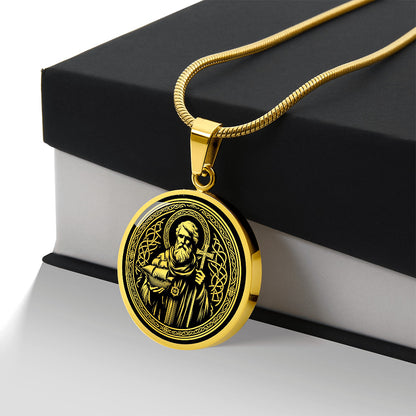 Saint Brendan the Navigator Medal Necklace - Patron Saint of Sailors and Travelers