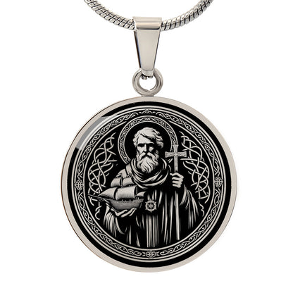 Saint Brendan the Navigator Medal Necklace - Patron Saint of Sailors and Travelers