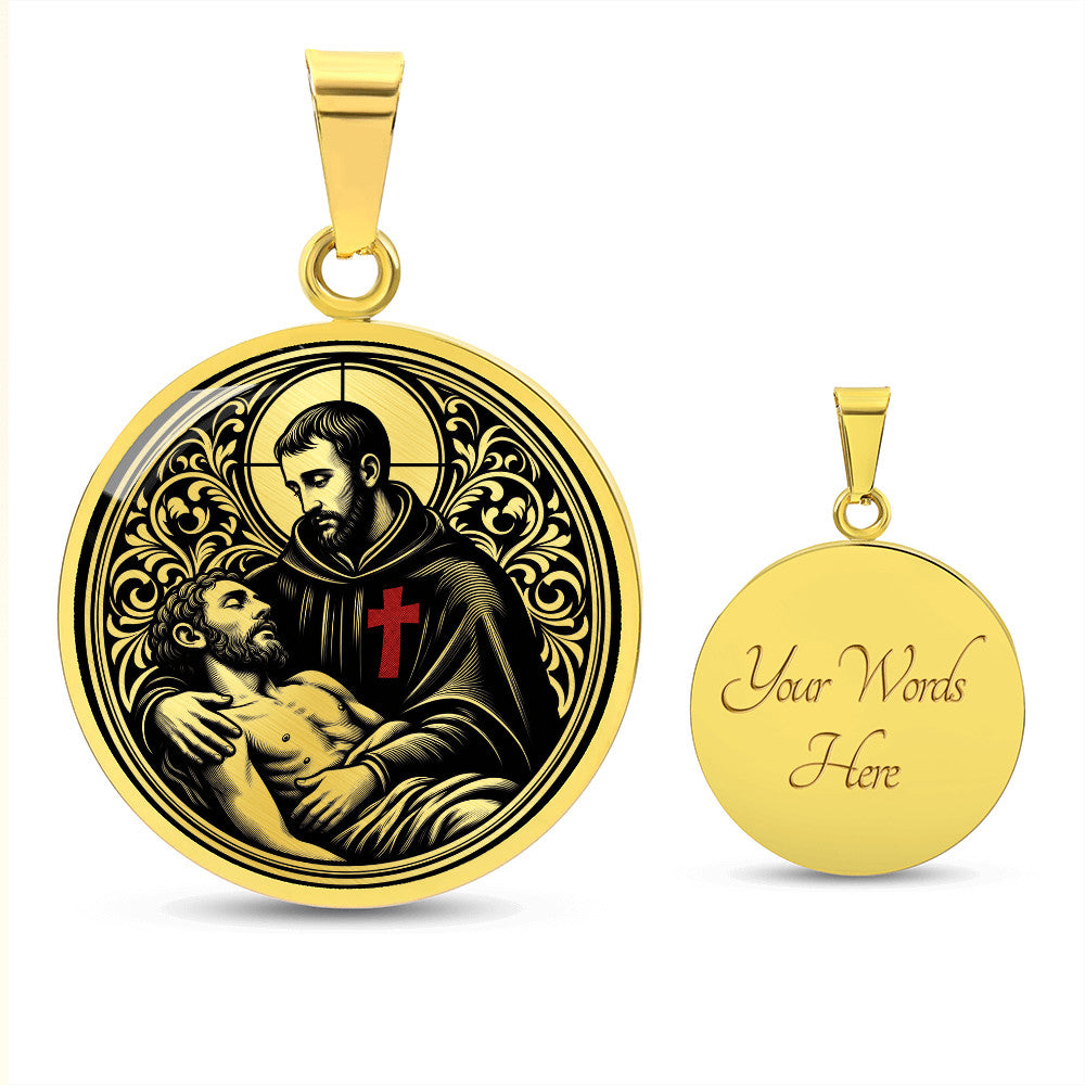 Saint Camillus de Lellis Medal Necklace – Patron Saint of Nurses and the Sick