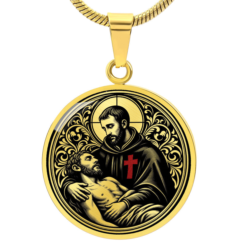 Saint Camillus de Lellis Medal Necklace – Patron Saint of Nurses and the Sick