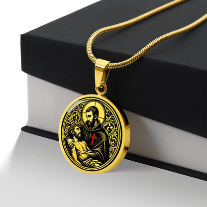 Saint Camillus de Lellis Medal Necklace – Patron Saint of Nurses and the Sick