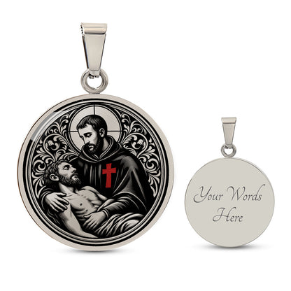 Saint Camillus de Lellis Medal Necklace – Patron Saint of Nurses and the Sick