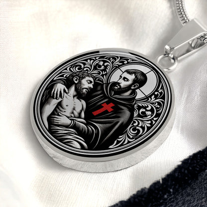 Saint Camillus de Lellis Medal Necklace – Patron Saint of Nurses and the Sick