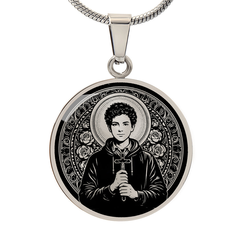Saint Carlo Acutis Medal Necklace - Patron Saint of the Internet
