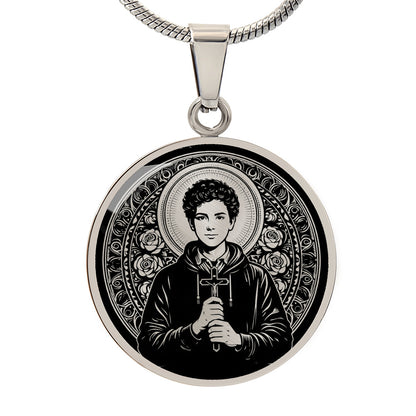 Saint Carlo Acutis Medal Necklace - Patron Saint of the Internet