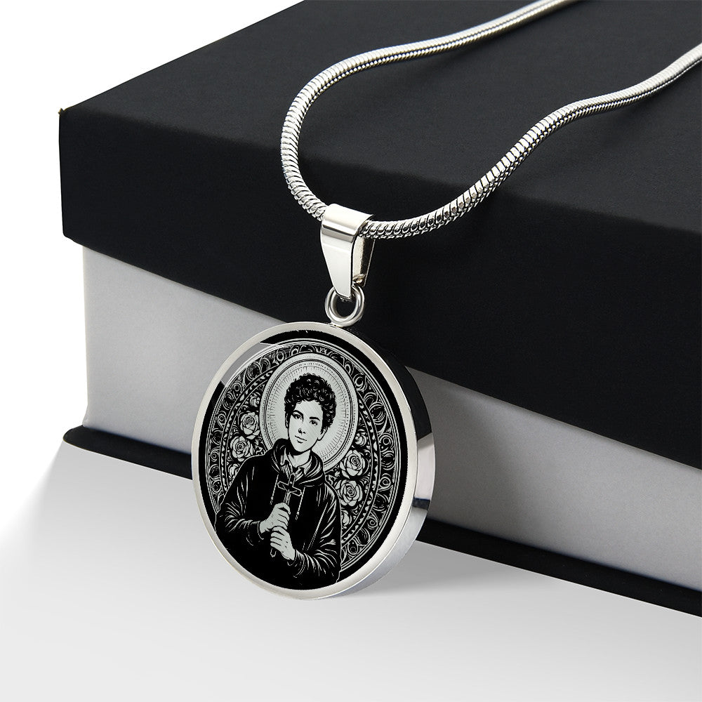 Saint Carlo Acutis Medal Necklace - Patron Saint of the Internet