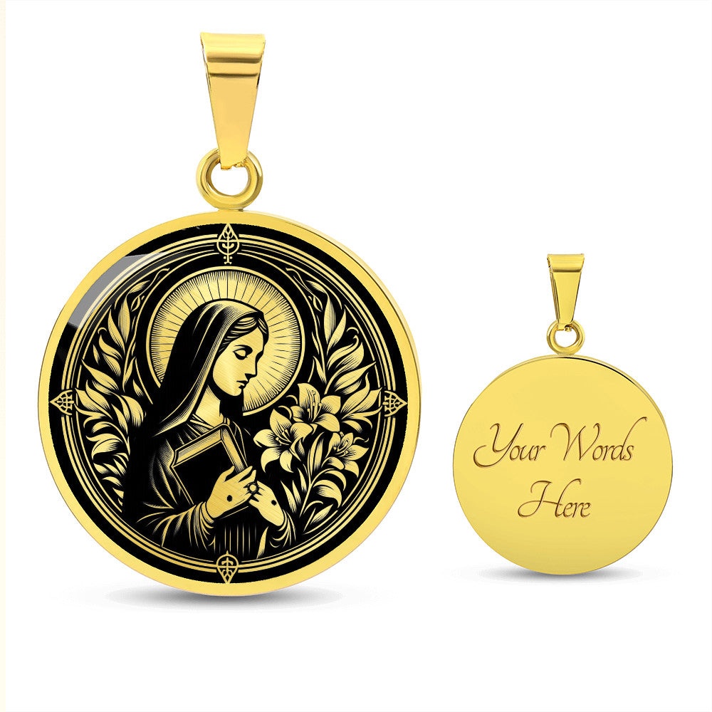Saint Catherine de' Ricci Medal Necklace – Patron Saint of the Sick and Mystics
