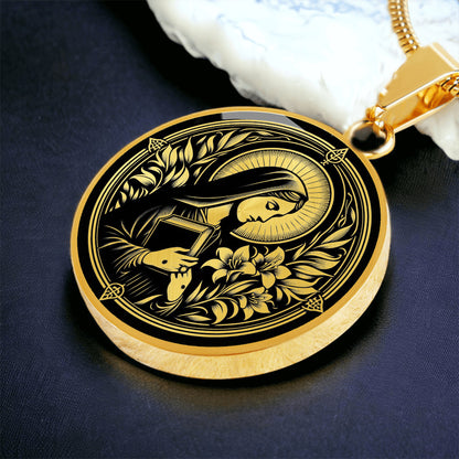 Saint Catherine de' Ricci Medal Necklace – Patron Saint of the Sick and Mystics