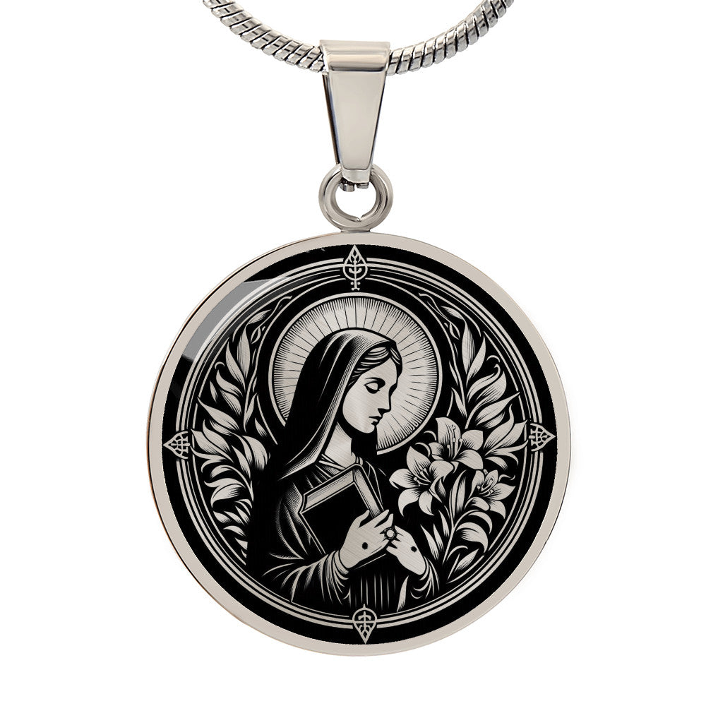 Saint Catherine de' Ricci Medal Necklace – Patron Saint of the Sick and Mystics