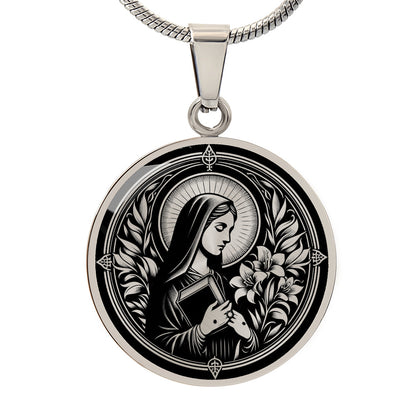 Saint Catherine de' Ricci Medal Necklace – Patron Saint of the Sick and Mystics