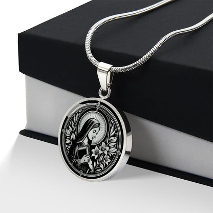 Saint Catherine de' Ricci Medal Necklace – Patron Saint of the Sick and Mystics