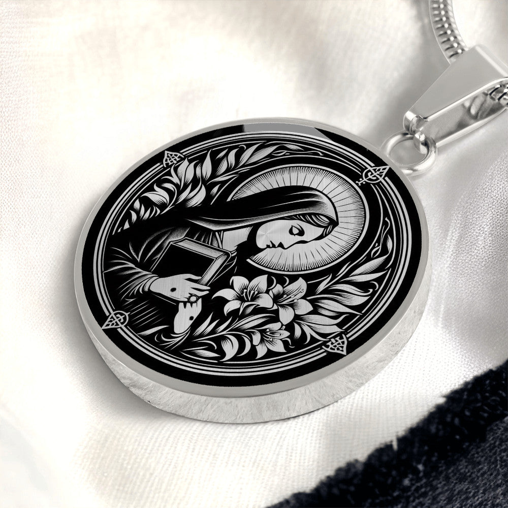 Saint Catherine de' Ricci Medal Necklace – Patron Saint of the Sick and Mystics