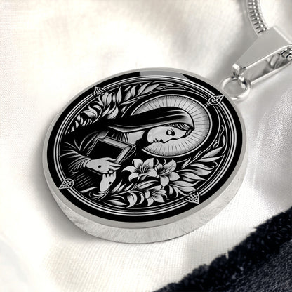 Saint Catherine de' Ricci Medal Necklace – Patron Saint of the Sick and Mystics