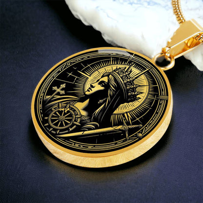 Saint Catherine of Alexandria Medal Necklace- Scholar, Martyr, Patron of Students