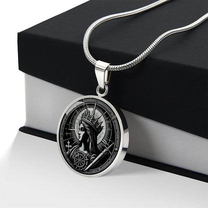 Saint Catherine of Alexandria Medal Necklace- Scholar, Martyr, Patron of Students