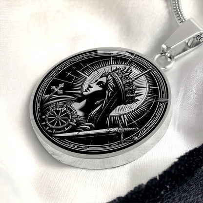 Saint Catherine of Alexandria Medal Necklace- Scholar, Martyr, Patron of Students