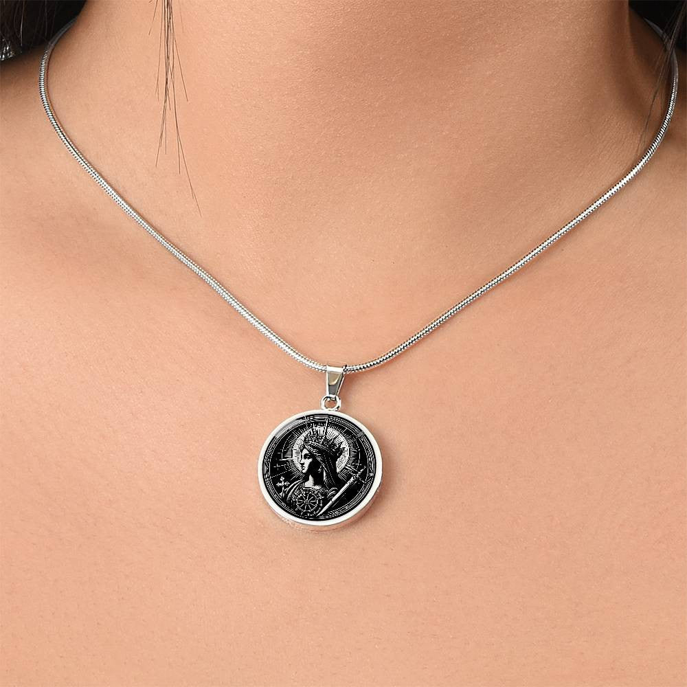 Saint Catherine of Alexandria Medal Necklace- Scholar, Martyr, Patron of Students