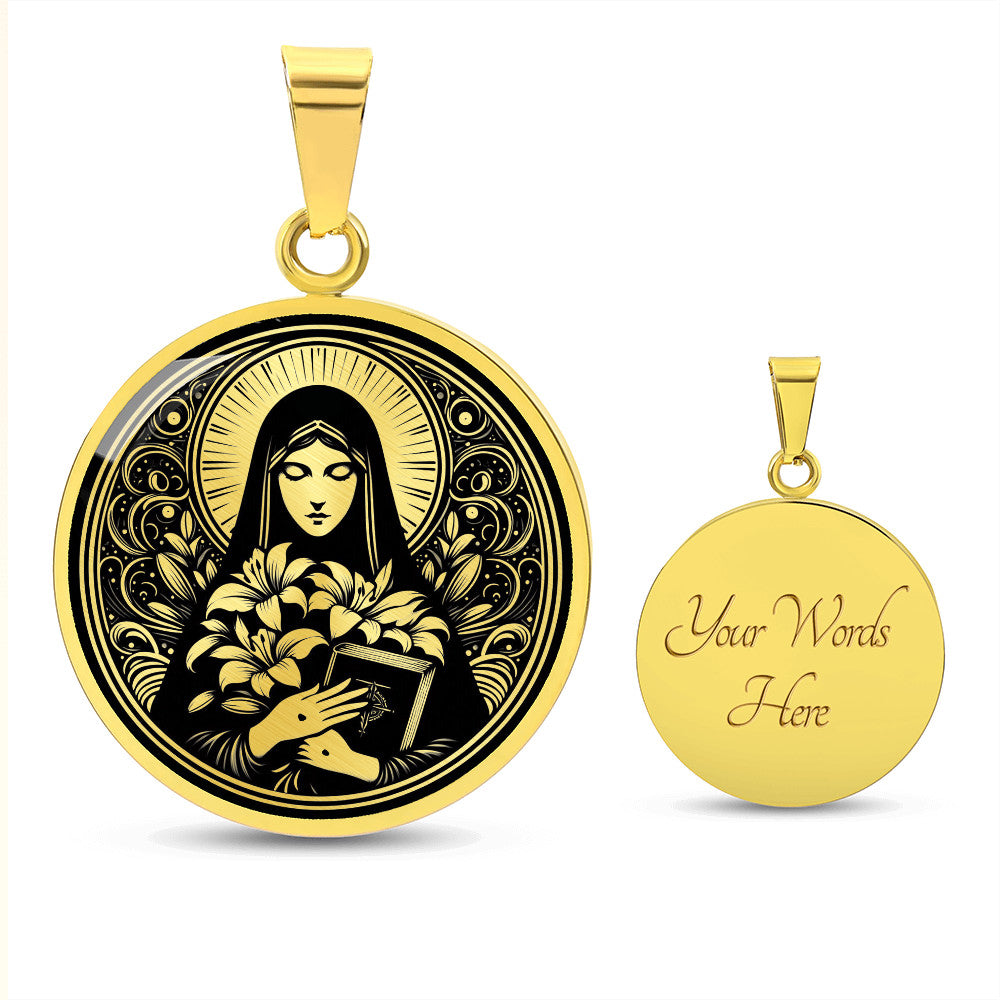 Saint Catherine of Siena Medal Necklace - Patron Saint of Nurses