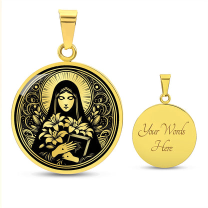 Saint Catherine of Siena Medal Necklace - Patron Saint of Nurses