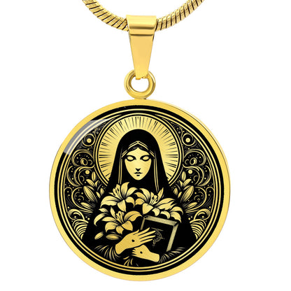 Saint Catherine of Siena Medal Necklace - Patron Saint of Nurses