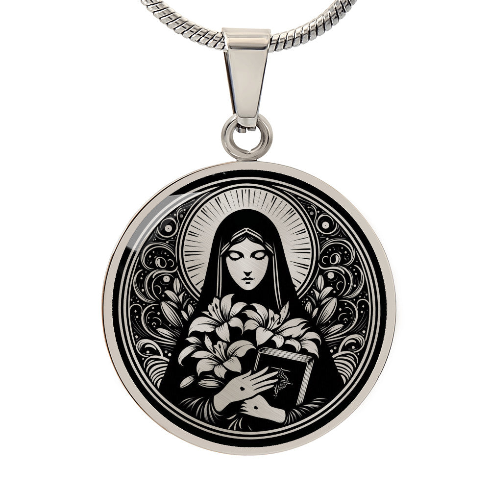 Saint Catherine of Siena Medal Necklace - Patron Saint of Nurses