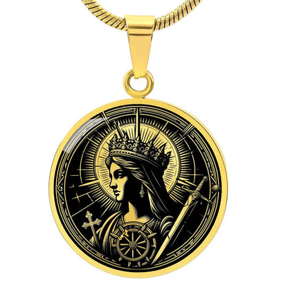 Saint Catherine of Alexandria Medal Necklace- Scholar, Martyr, Patron of Students