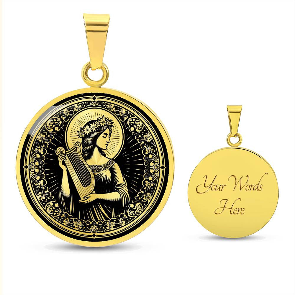 Saint Cecilia Medal Necklace - Patron Saint of Musicians