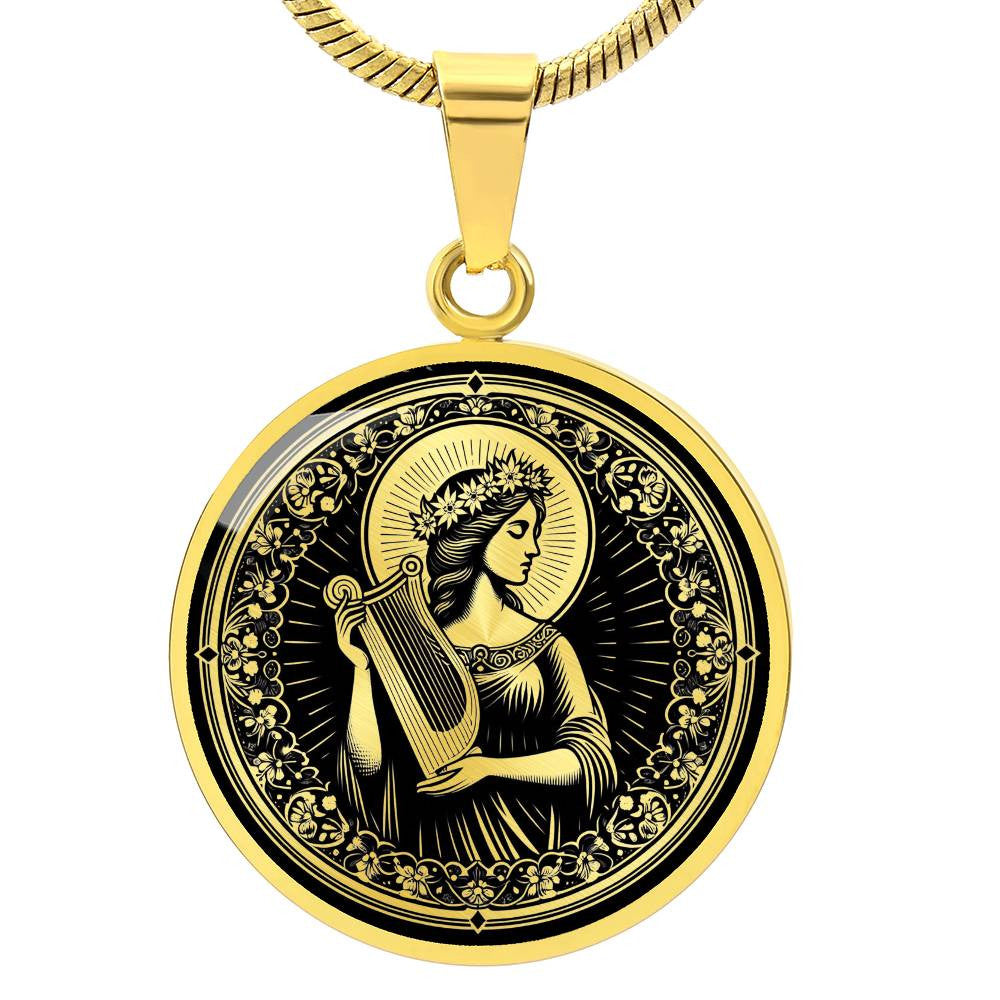 Saint Cecilia Medal Necklace - Patron Saint of Musicians