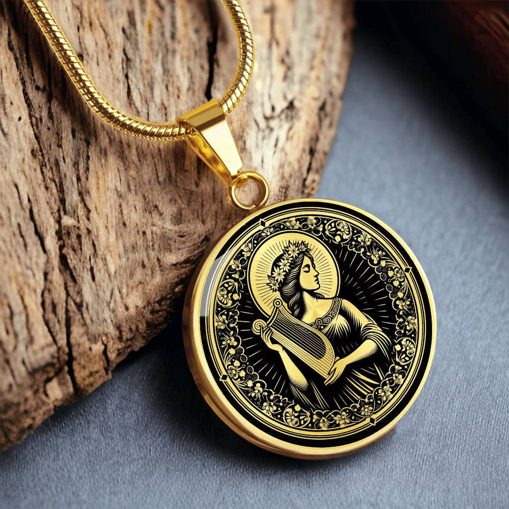 Saint Cecilia Medal Necklace - Patron Saint of Musicians