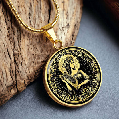 Saint Cecilia Medal Necklace - Patron Saint of Musicians