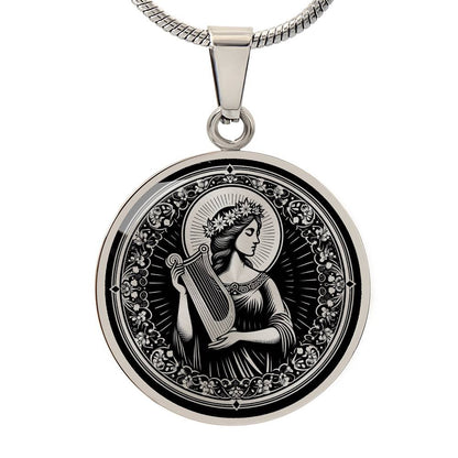 Saint Cecilia Medal Necklace - Patron Saint of Musicians