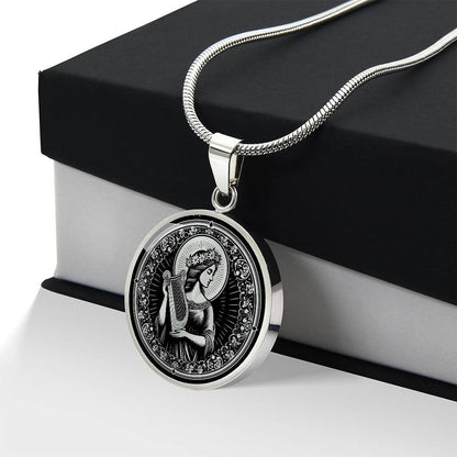Saint Cecilia Medal Necklace - Patron Saint of Musicians