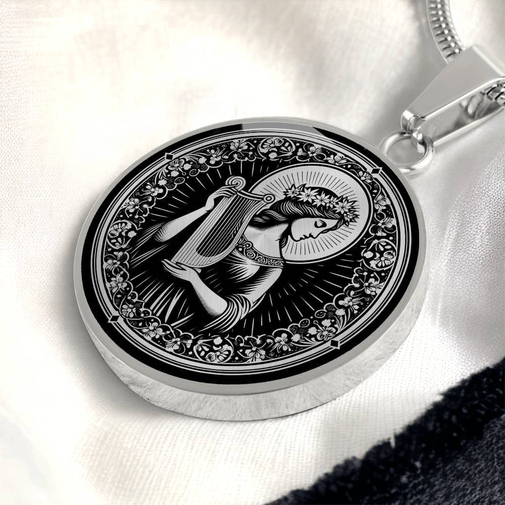 Saint Cecilia Medal Necklace - Patron Saint of Musicians