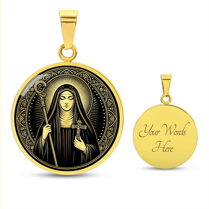 Saint Colette of Corbie Medal Necklace – Patron Saint of Expectant Mothers & Sick Children