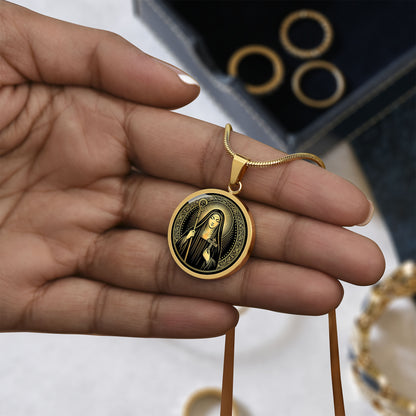 Saint Colette of Corbie Medal Necklace – Patron Saint of Expectant Mothers & Sick Children