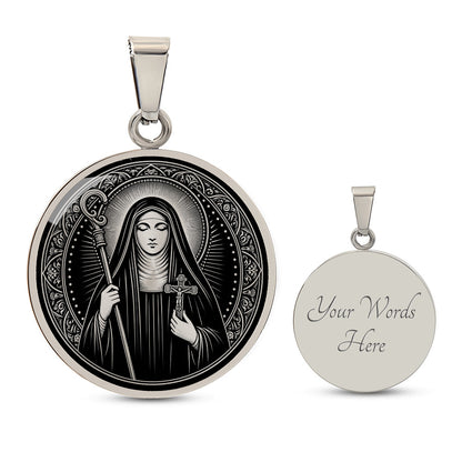 Saint Colette of Corbie Medal Necklace – Patron Saint of Expectant Mothers & Sick Children