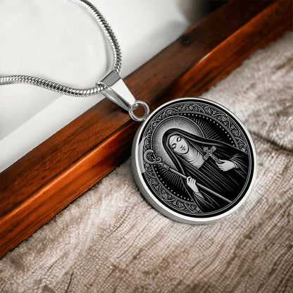 Saint Colette of Corbie Medal Necklace – Patron Saint of Expectant Mothers & Sick Children