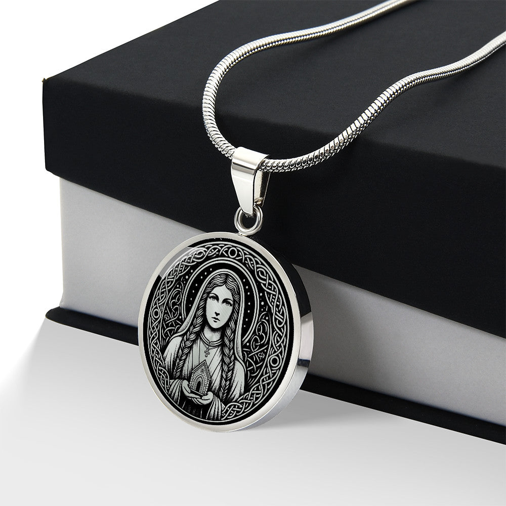 Saint Dwynwen Medal Necklace – Welsh Patron Saint of Lovers & Sick Animals