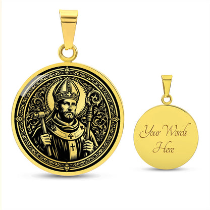 Saint Eligius Medal Necklace - Patron Saint of Goldsmiths & Metalworkers