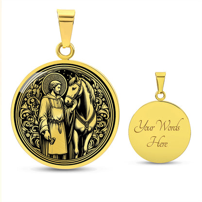 Saint Eligius Medal Necklace - Patron Saint of Veterinarians