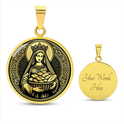 Saint Elizabeth of Hungary Medal Necklace – Patron Saint of Bakers & Widows